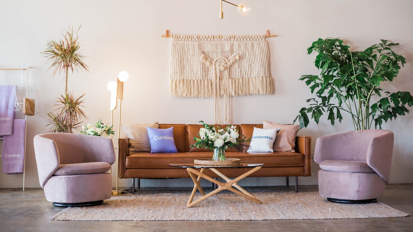 Cozy living room with smart devices